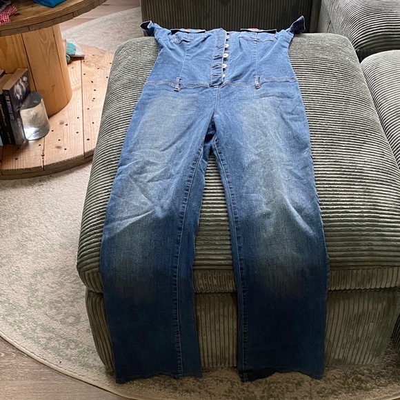 Hot Kiss Denim - Hot Kiss Women's Blue Denim Overalls Y2K